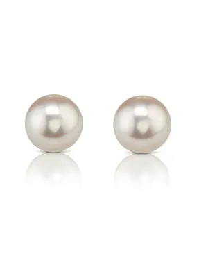 7.5-8.0mm Hanadama Akoya Round Pearl Stud Earrings