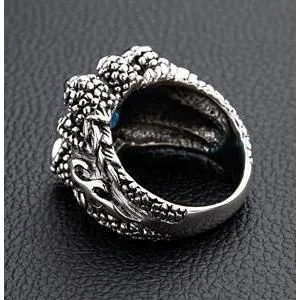 925 Sterling Silver Topaz Flame Claw Ring