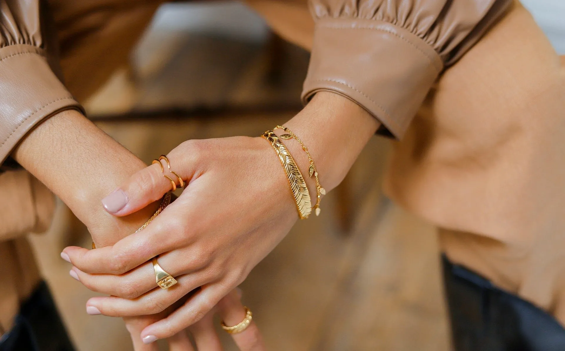 Braid Cuff Bracelet | 18k Gold Plated