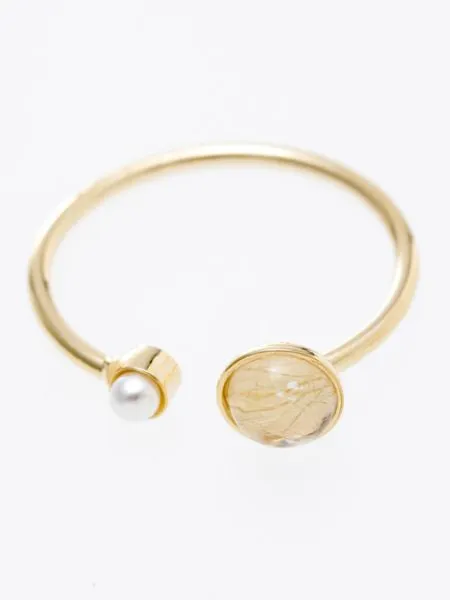Gemstone x Pearl Ring