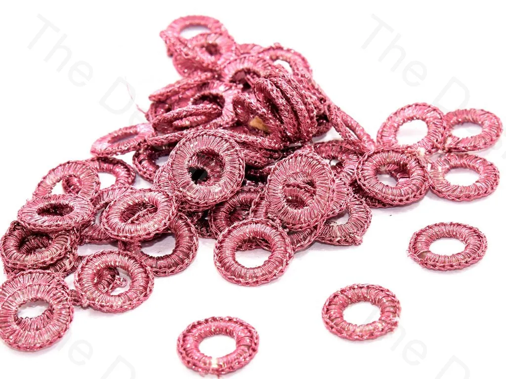 Peach Small Round Crochet Thread Rings