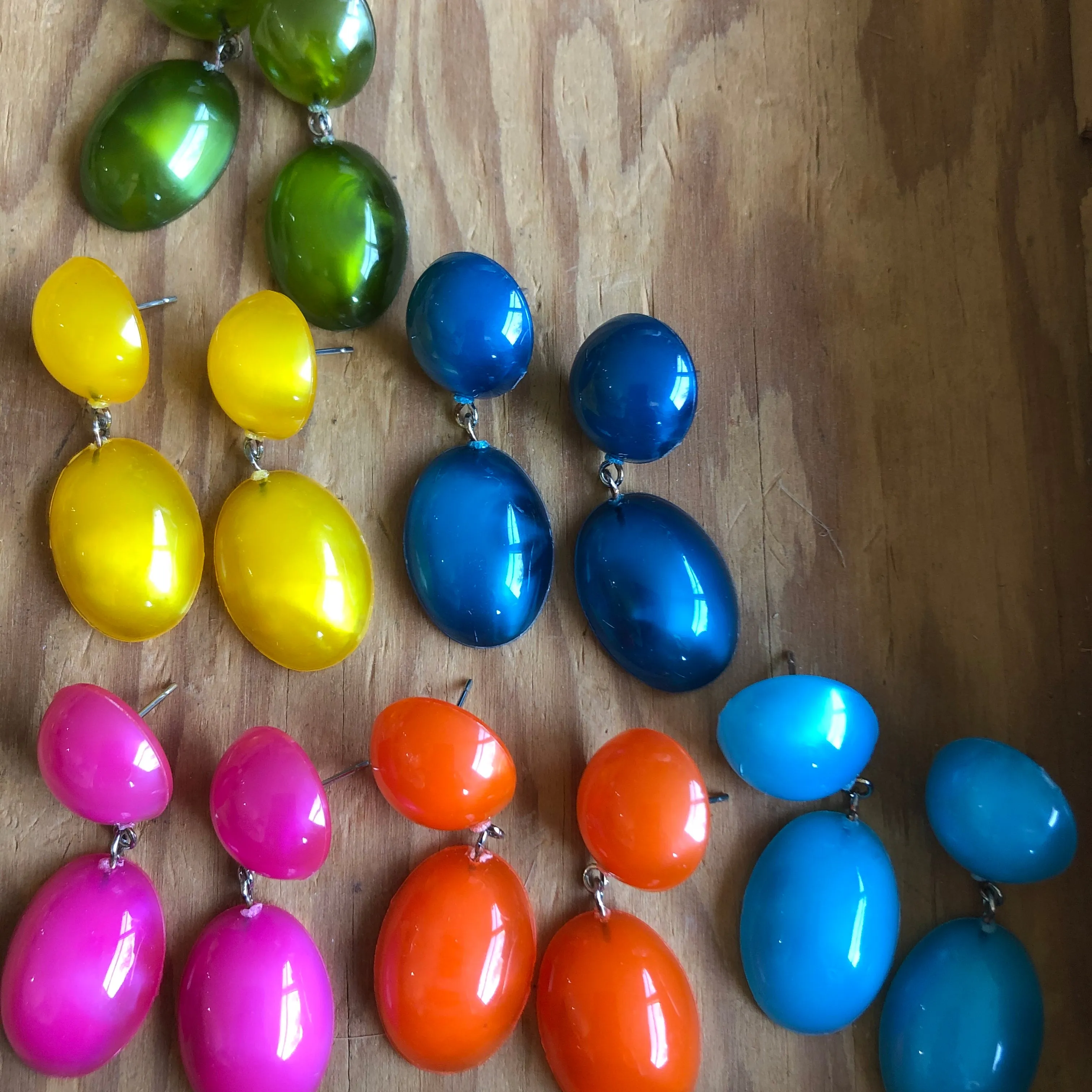 Yellow Aura Glow Jelly Bean Earrings